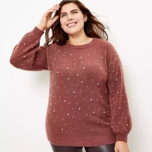 NWT 16/18 Loft Pearlized Sweater